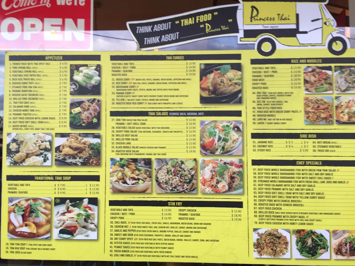 Menu, Thai Flame Restaurant & Takeaway