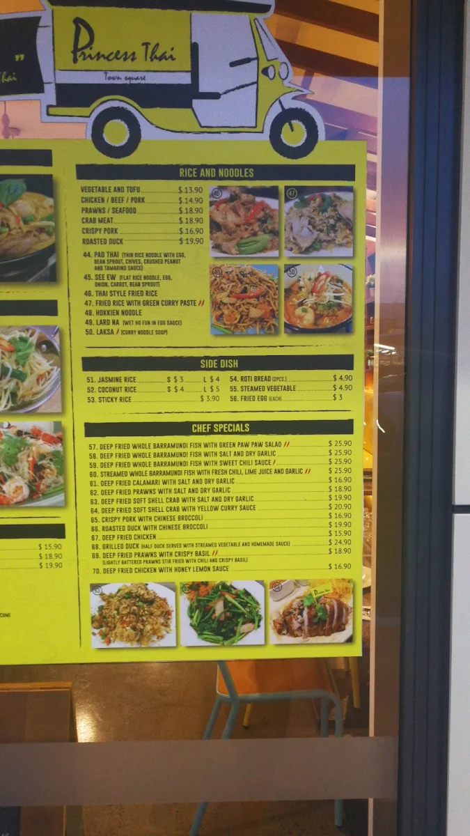 Menu, Thai Flame Restaurant & Takeaway