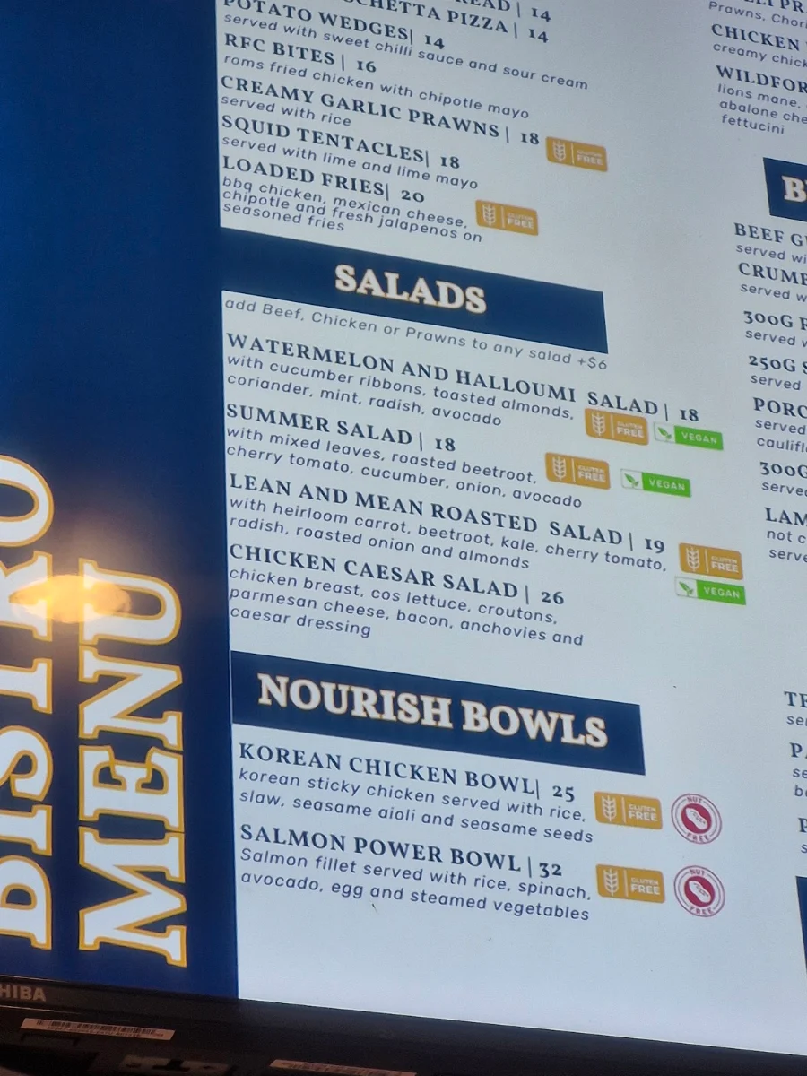 Menu, Romano's Hotel