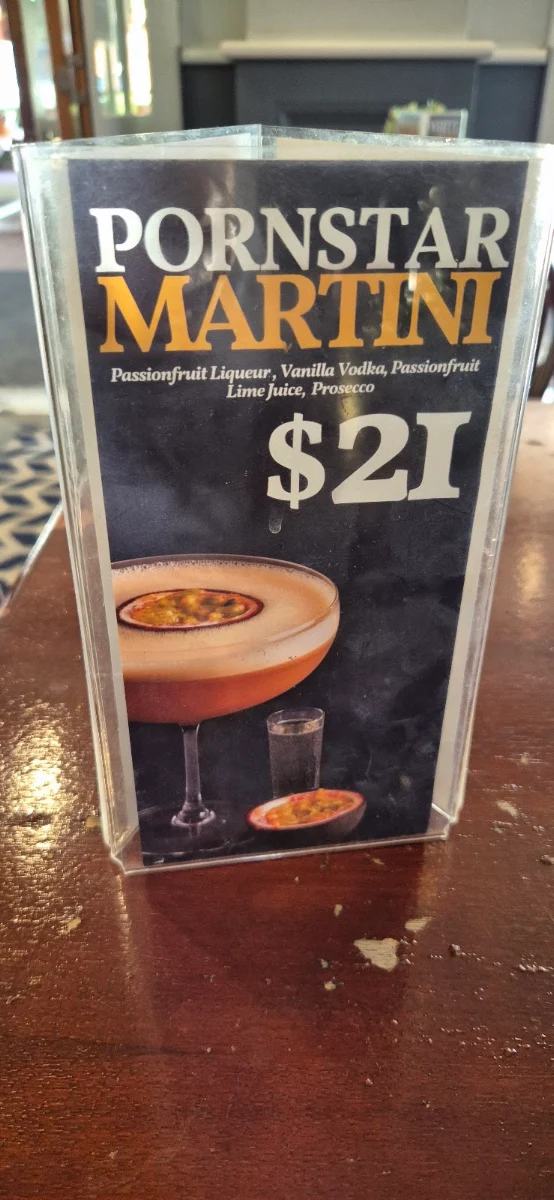 Menu, Romano's Hotel