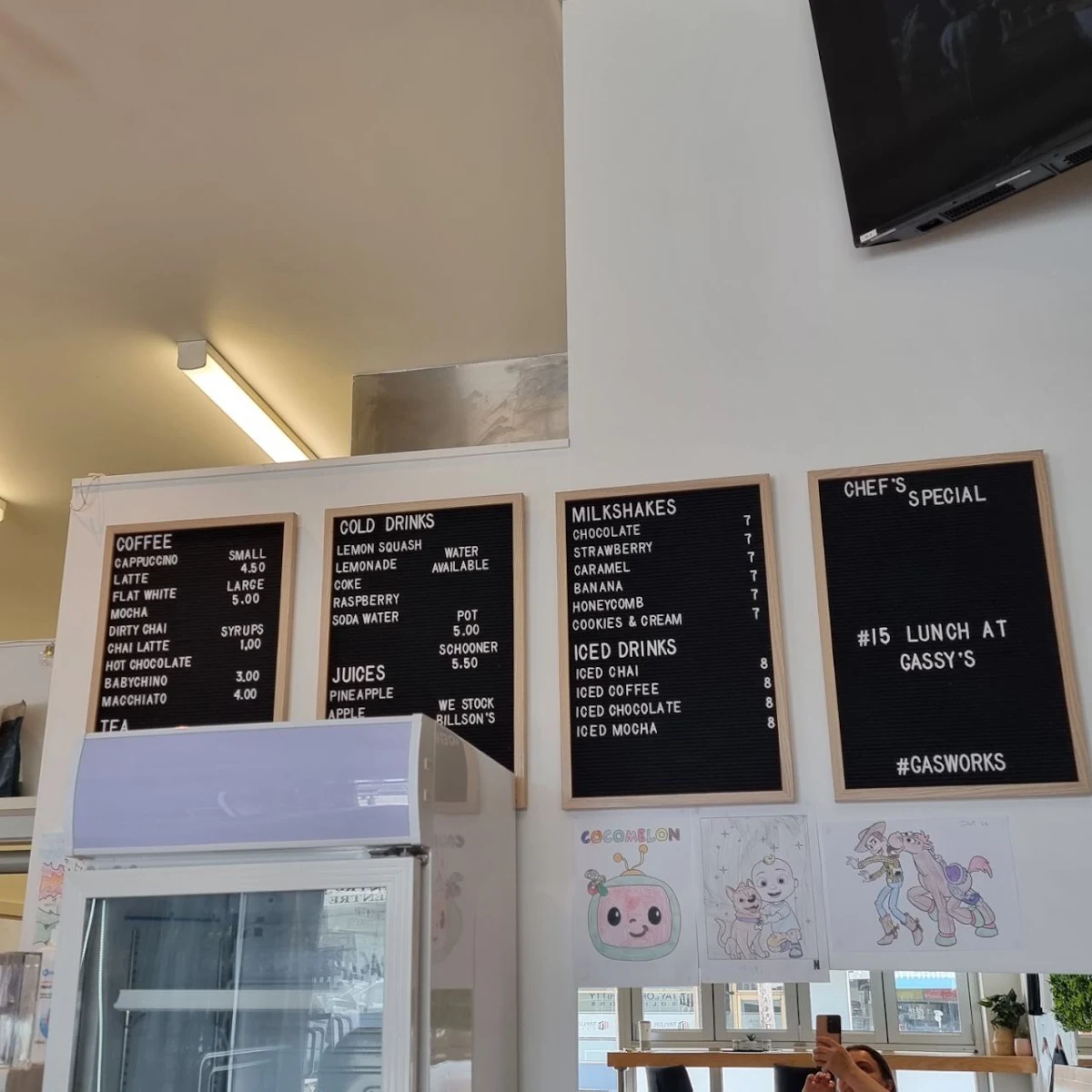 Menu, Gasworks Bar & Entertainment