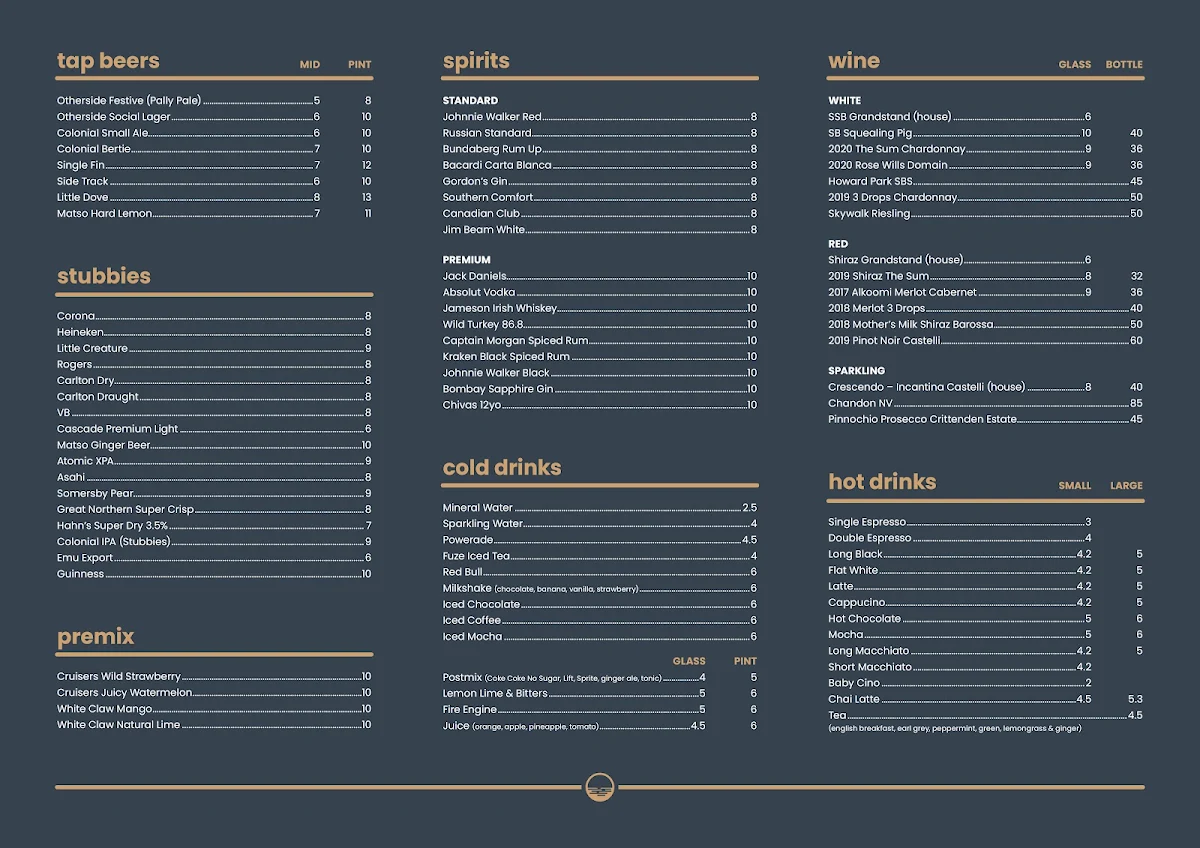 Menu, Tompkins