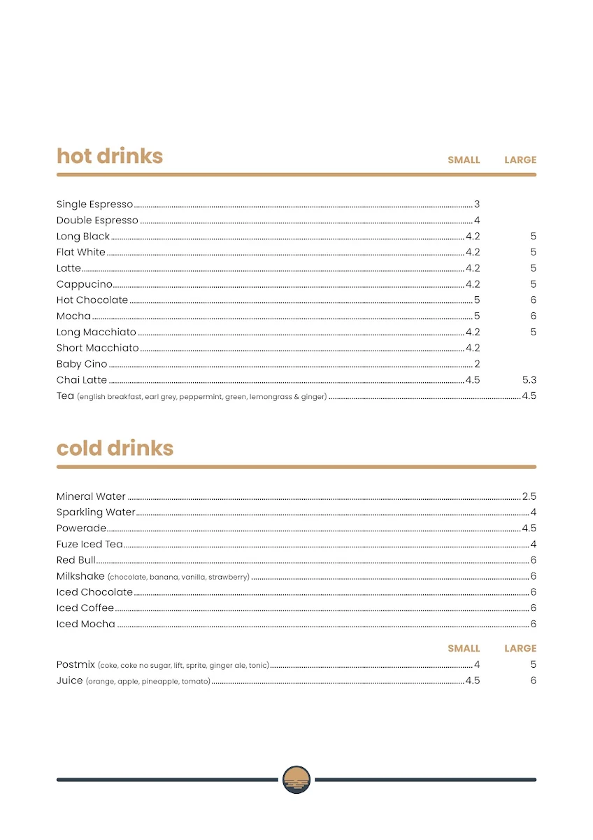 Menu, Tompkins