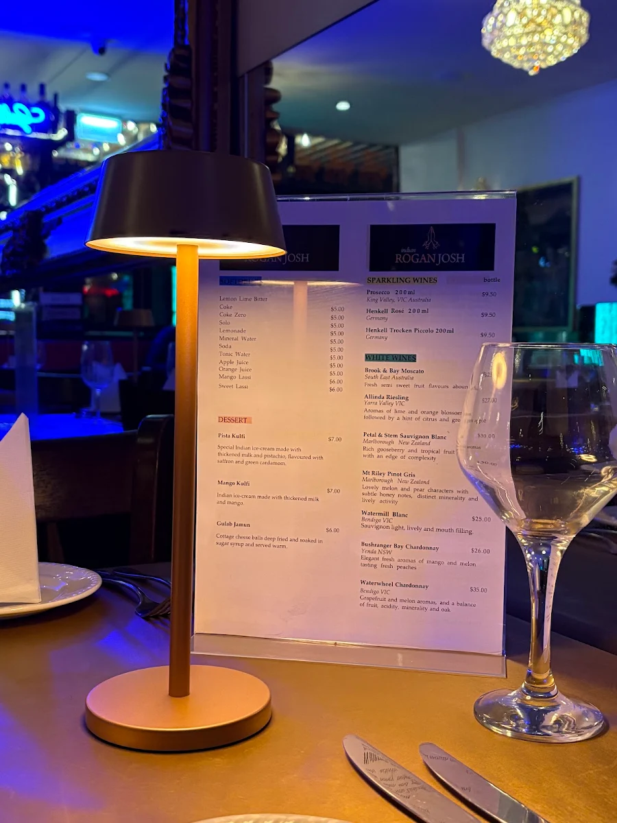 Menu, Indian Rogan Josh - Ferntree Gully