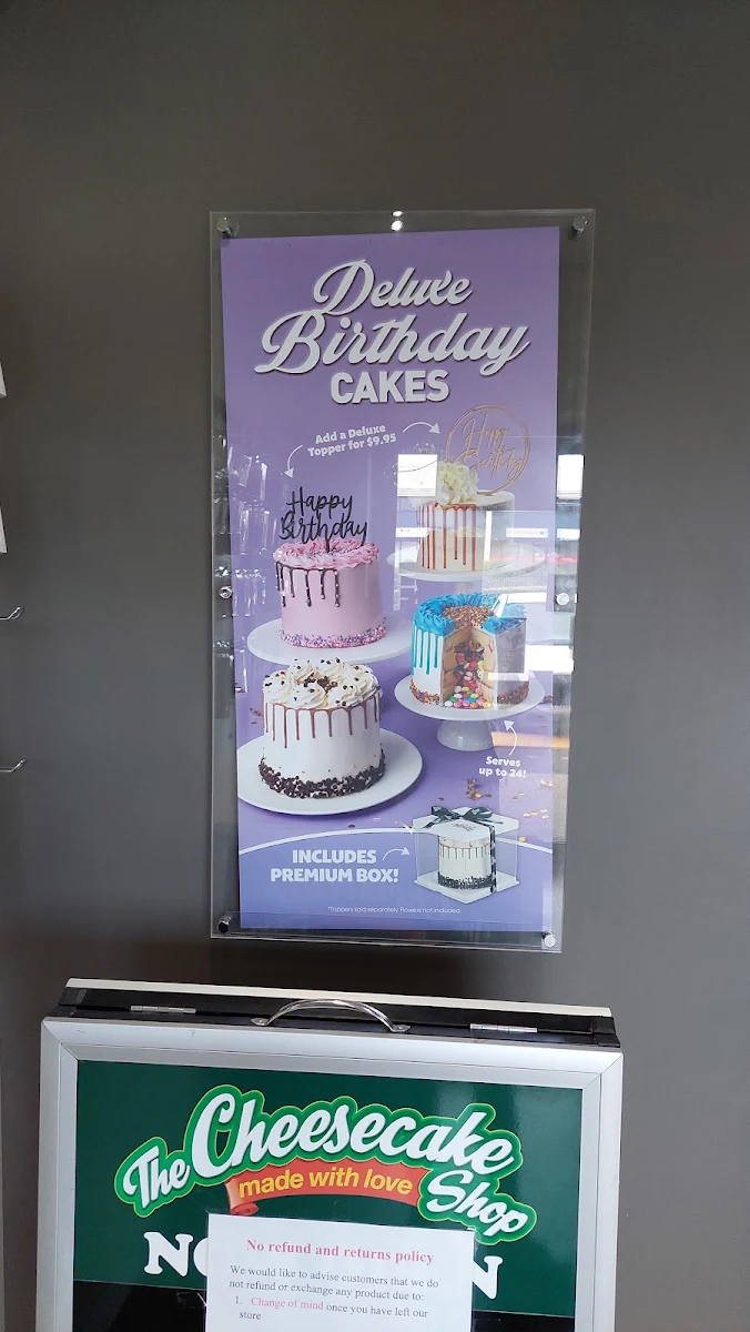 Menu, The Cheesecake Shop Loganholme