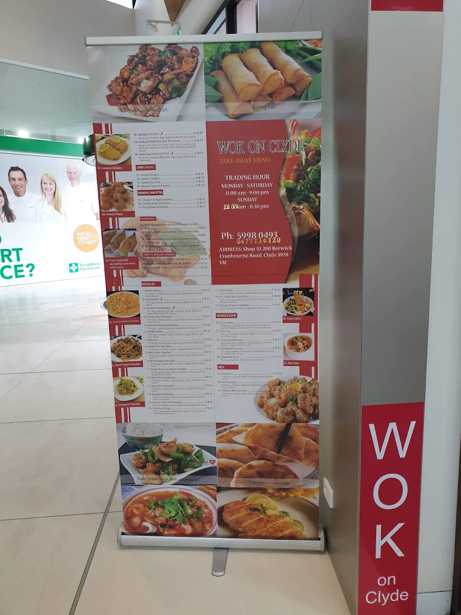 Menu, Wok On Clyde