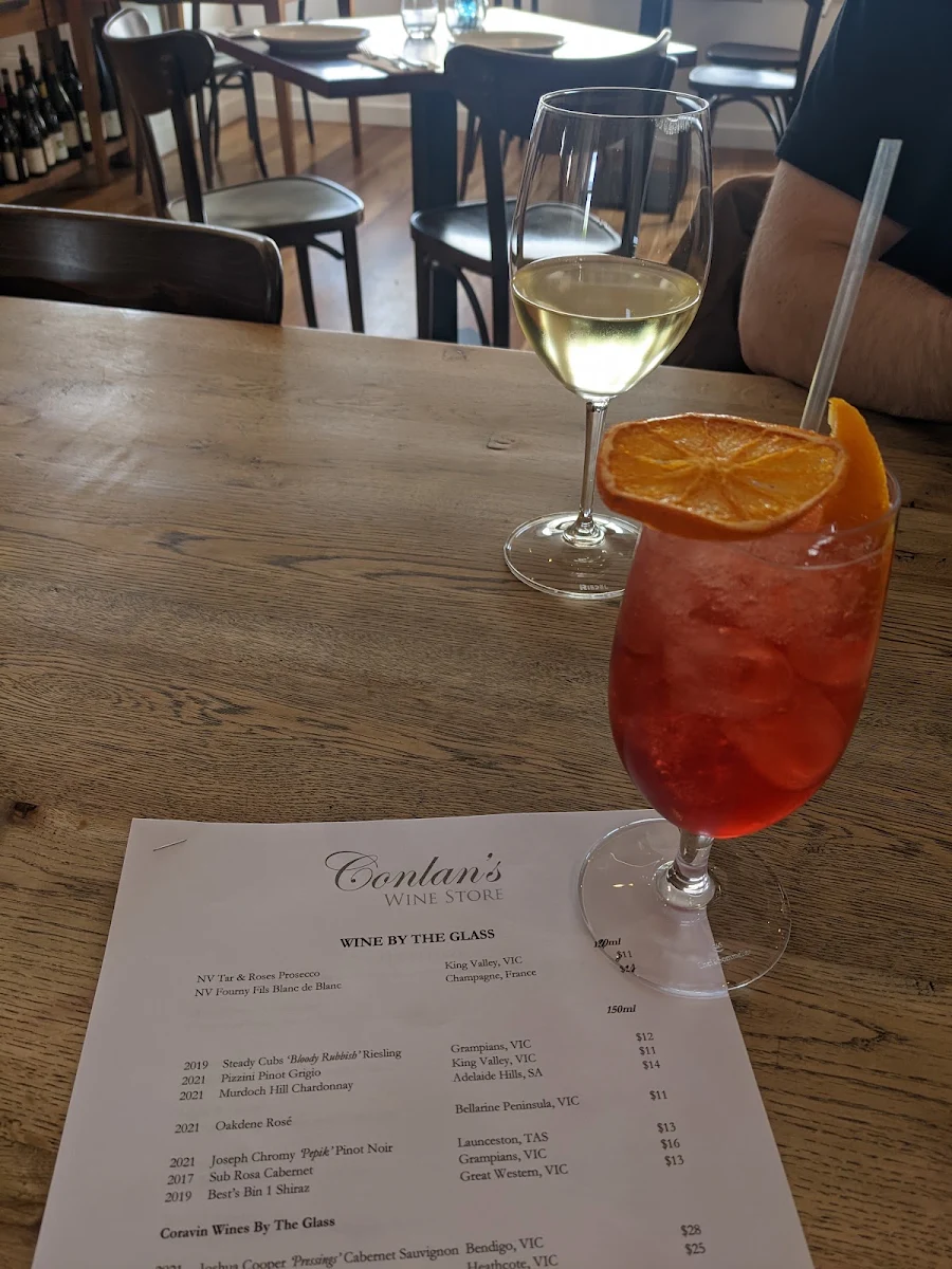 Menu, Conlan's Wine Store