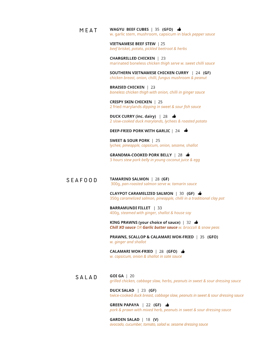 Menu, Chill Restaurant Crows Nest