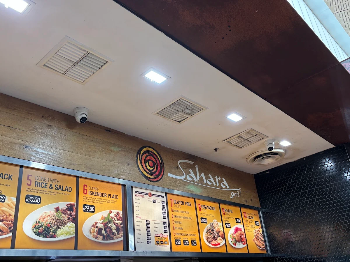 Menu, Sahara Grill