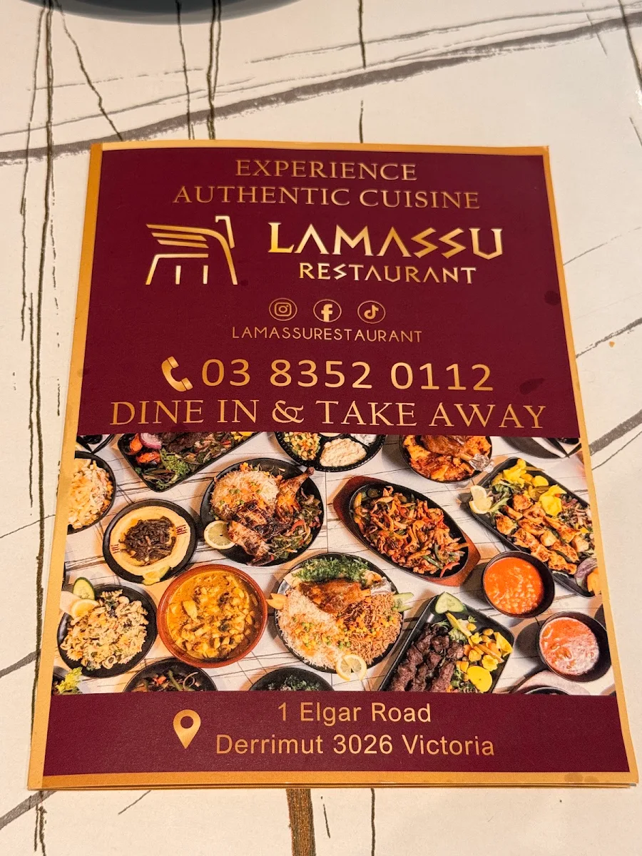 Menu, LAMASSU Restaurant