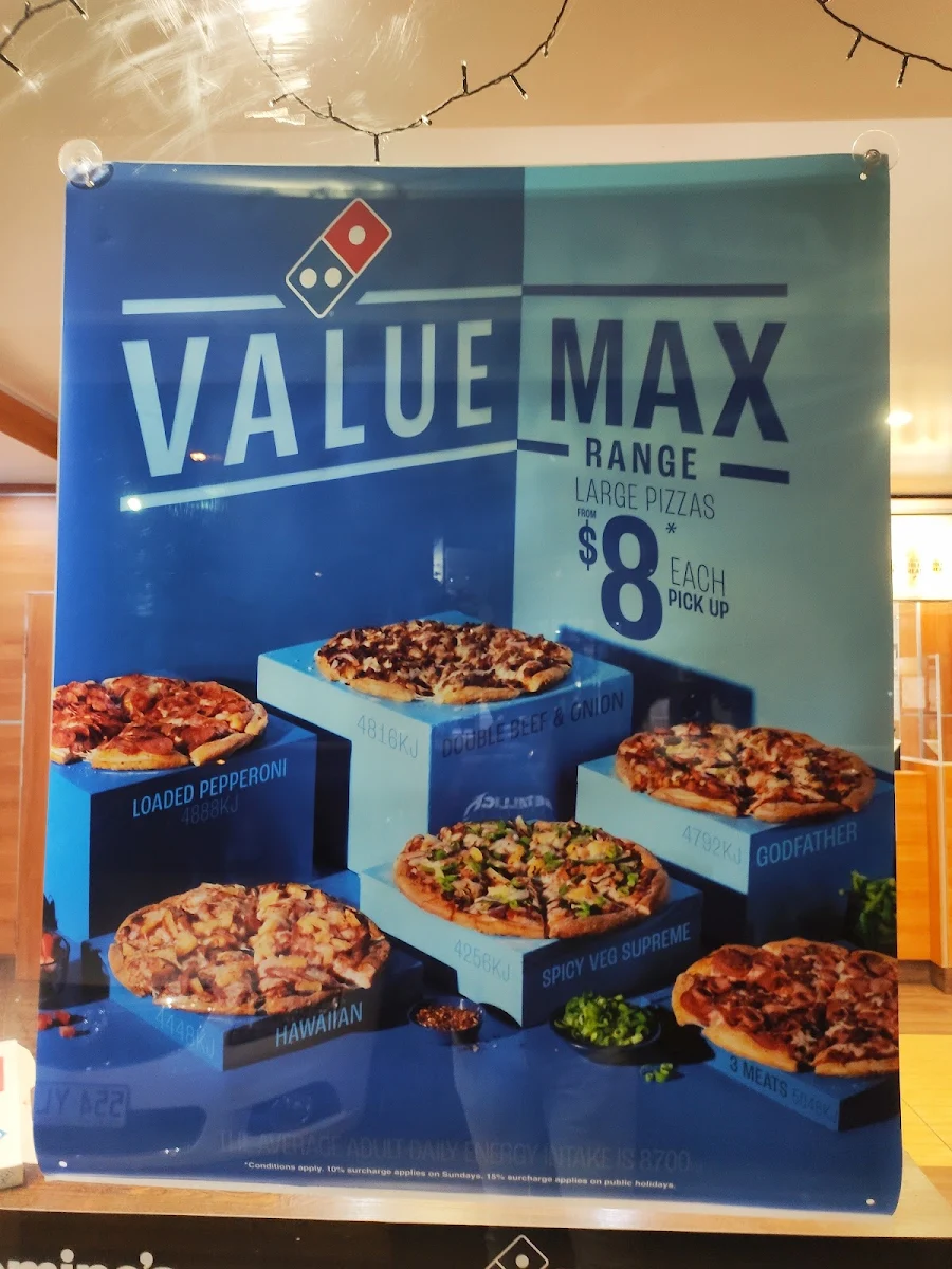 Menu, Domino's Pizza Spring Hill