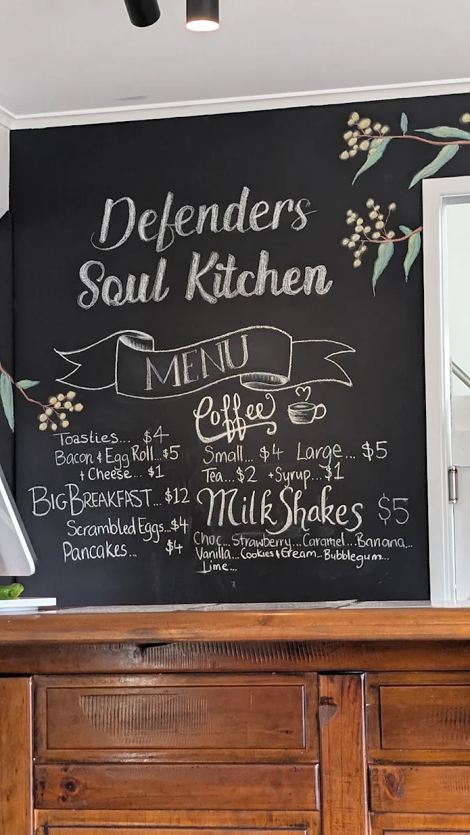 Menu, Defenders Soul Kitchen