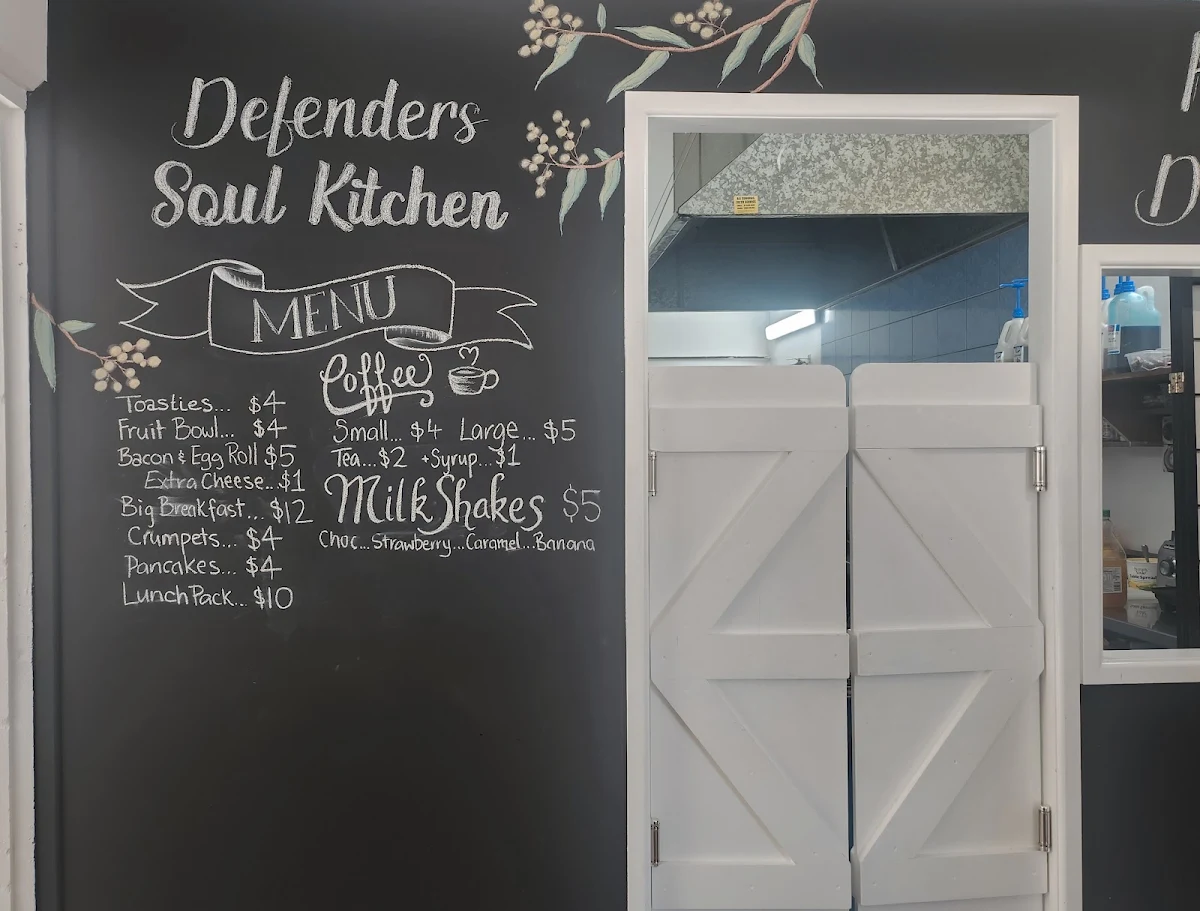 Menu, Defenders Soul Kitchen
