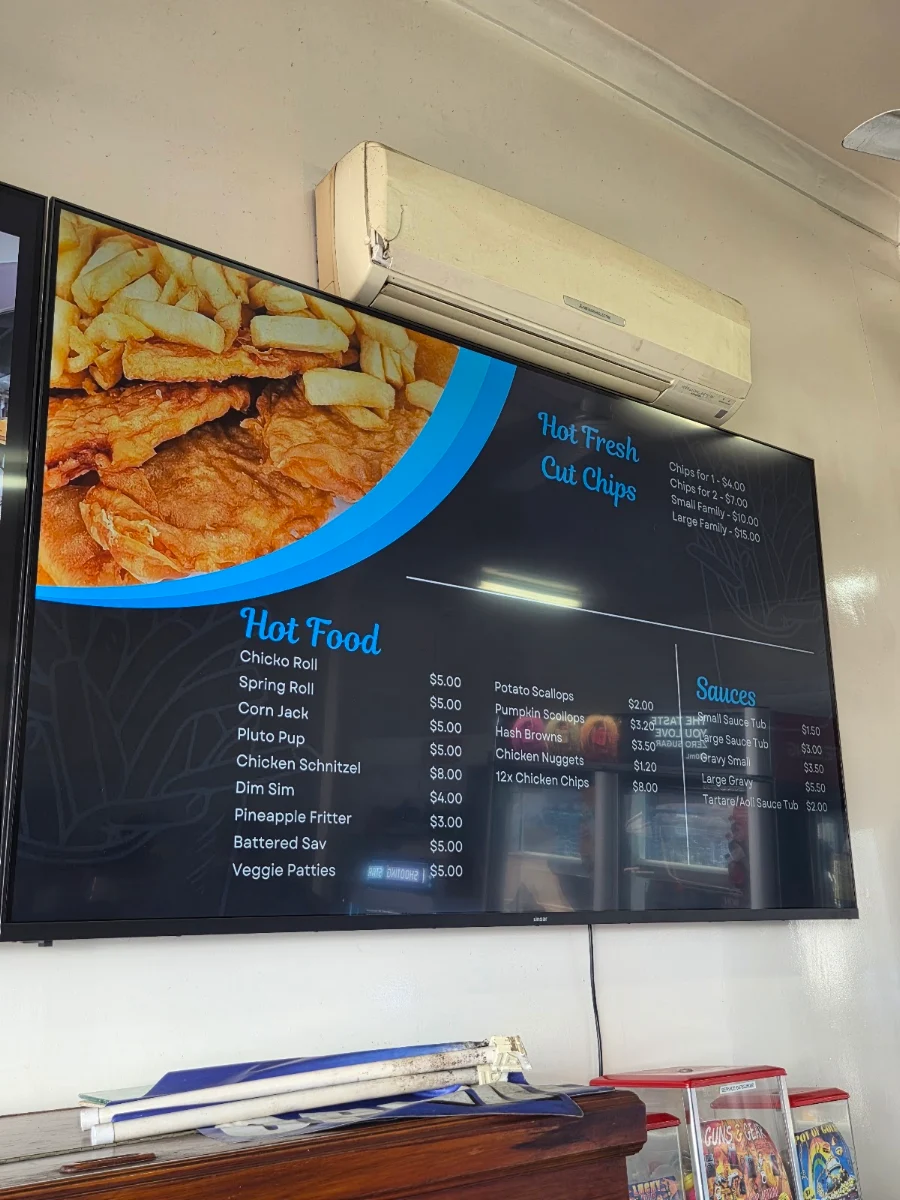 Menu, Blue Bells Takeaway