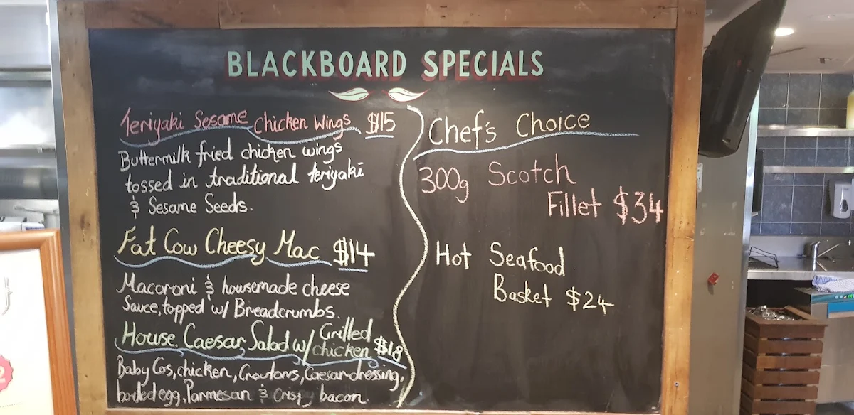 Menu, Red Cow Hotel