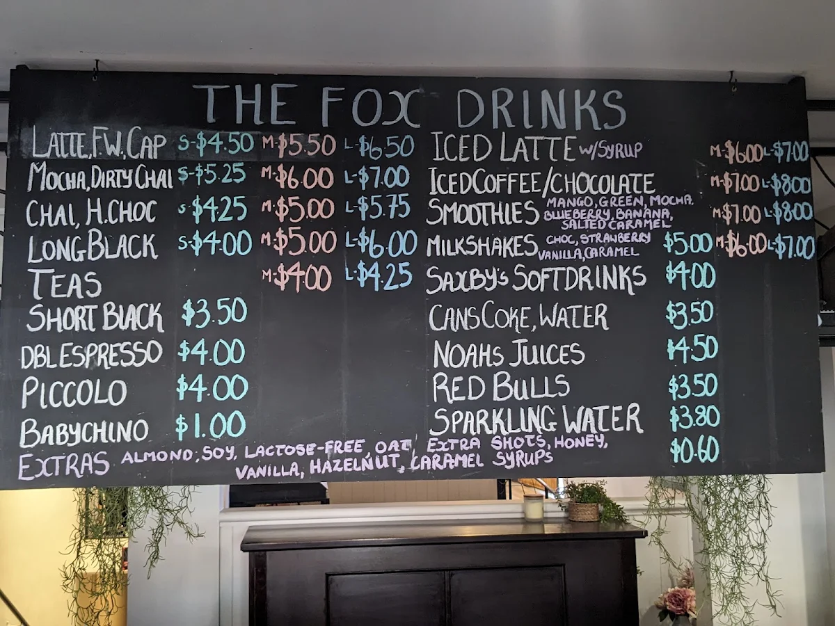Menu, The Fox Hat