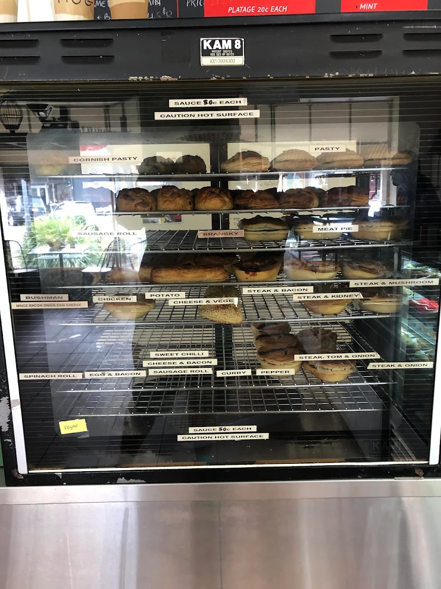 Menu, Waters Burra Bakery