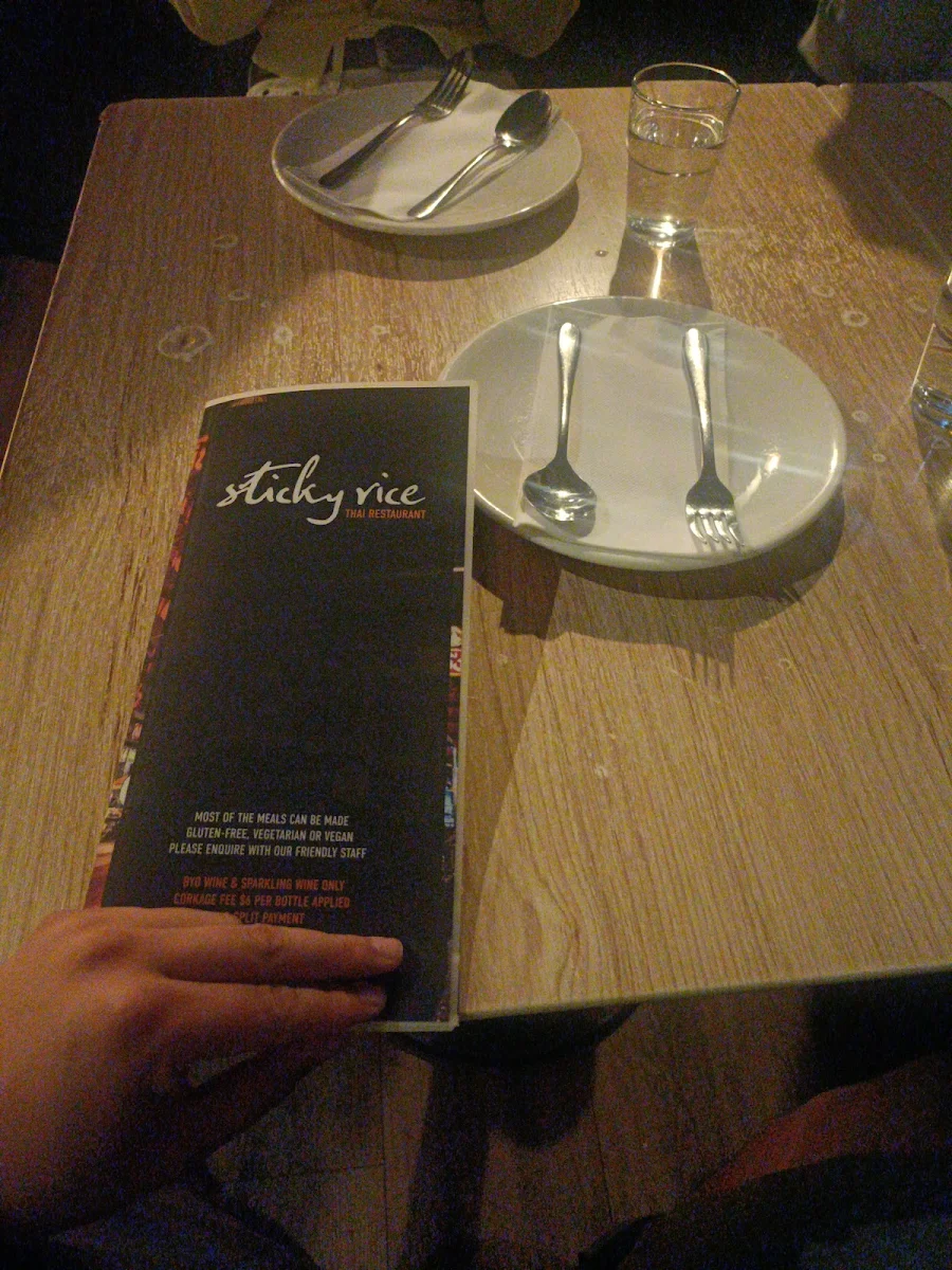 Menu, Sticky Rice Thai Newcastle East