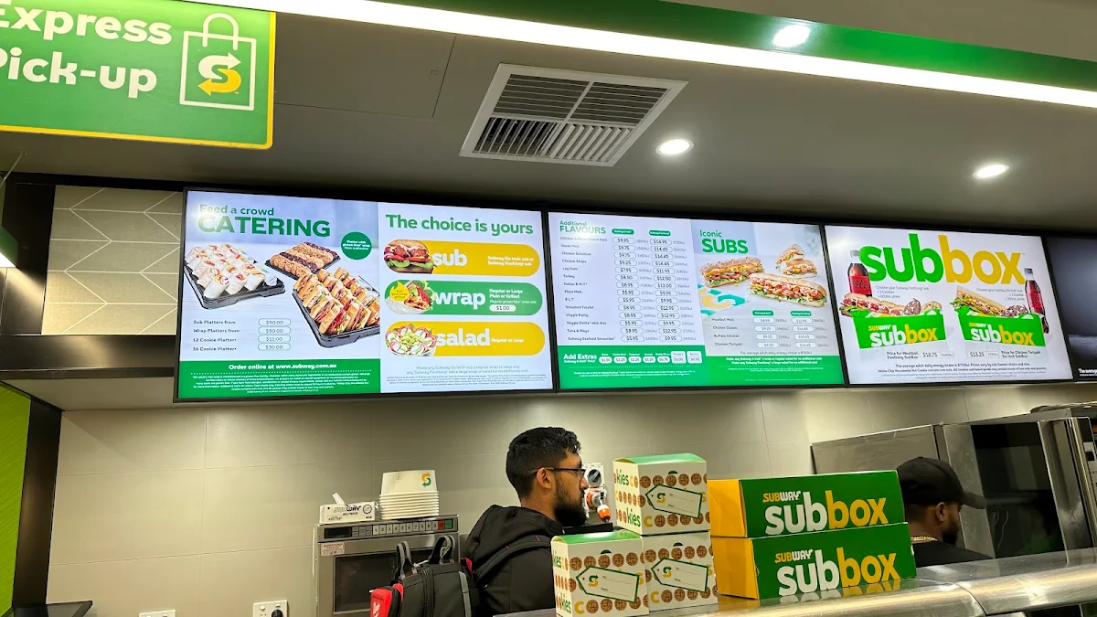 Menu, Subway