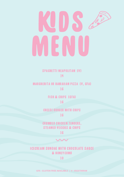 Menu, ONDA Sorrento