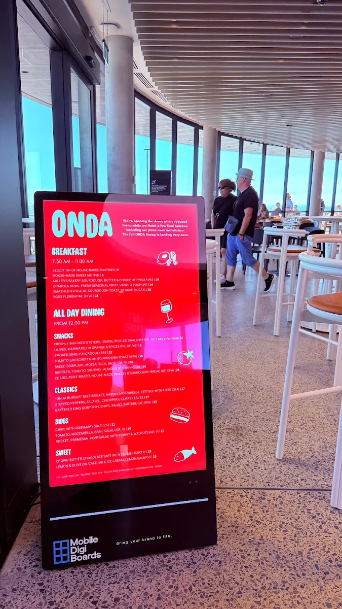 Menu, ONDA Sorrento