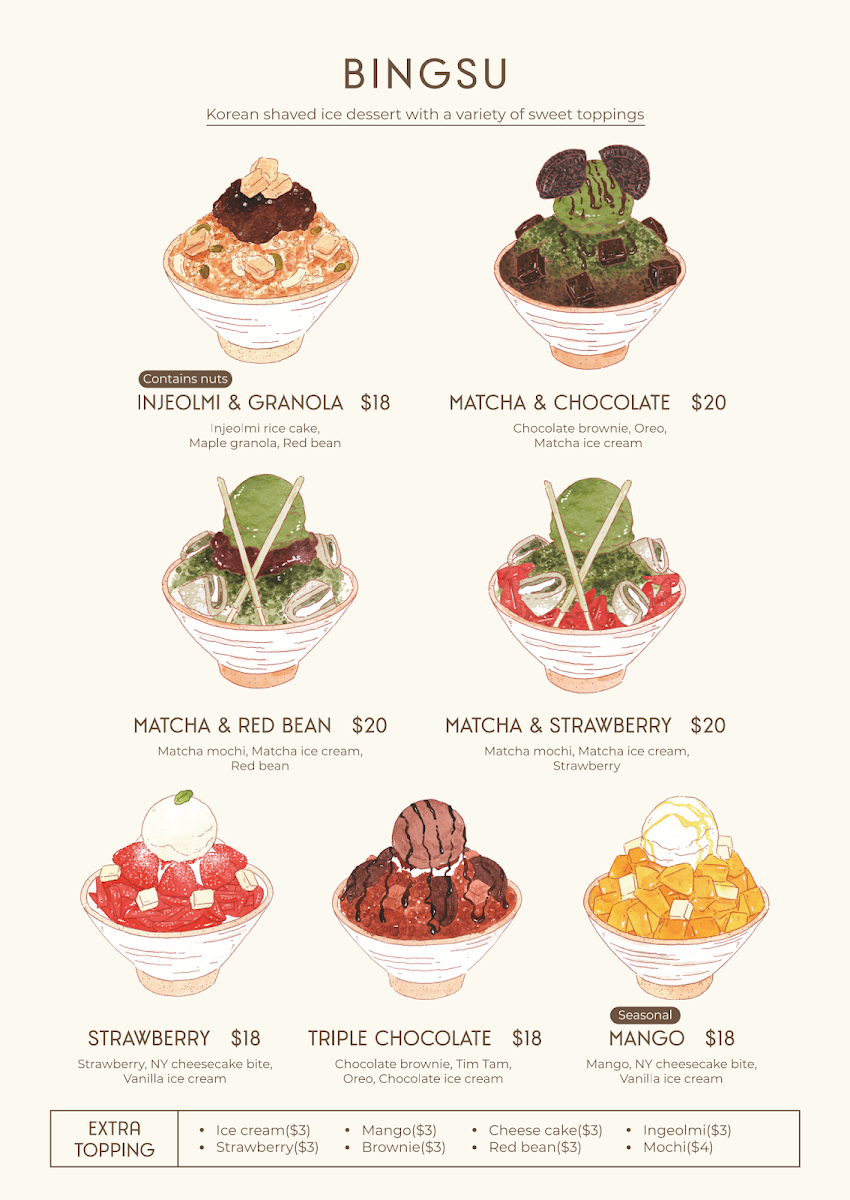 Menu, The Gangjung