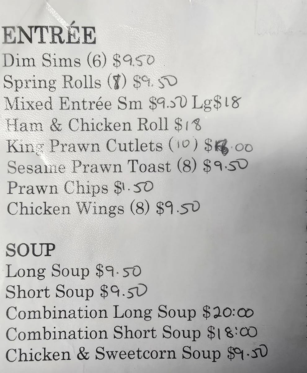 Menu, It is under a new name & management.
