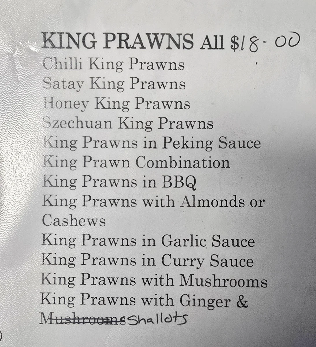 Menu, It is under a new name & management.