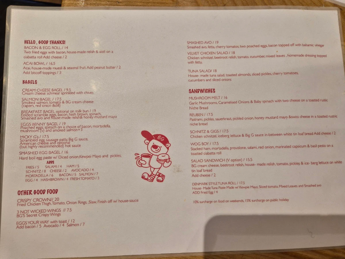 Menu, By George Coffee