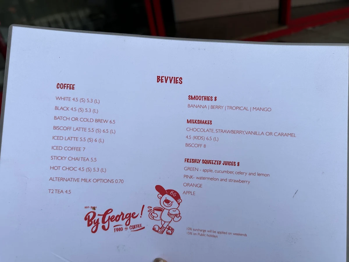 Menu, By George Coffee