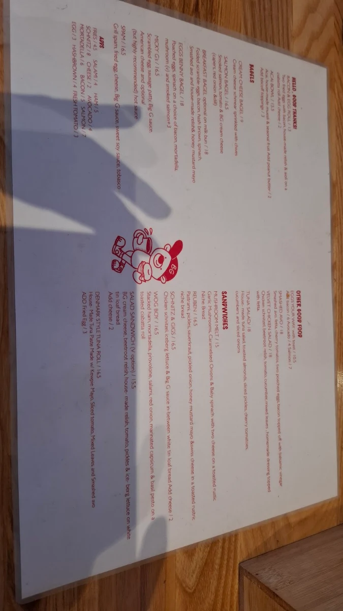 Menu, By George Coffee