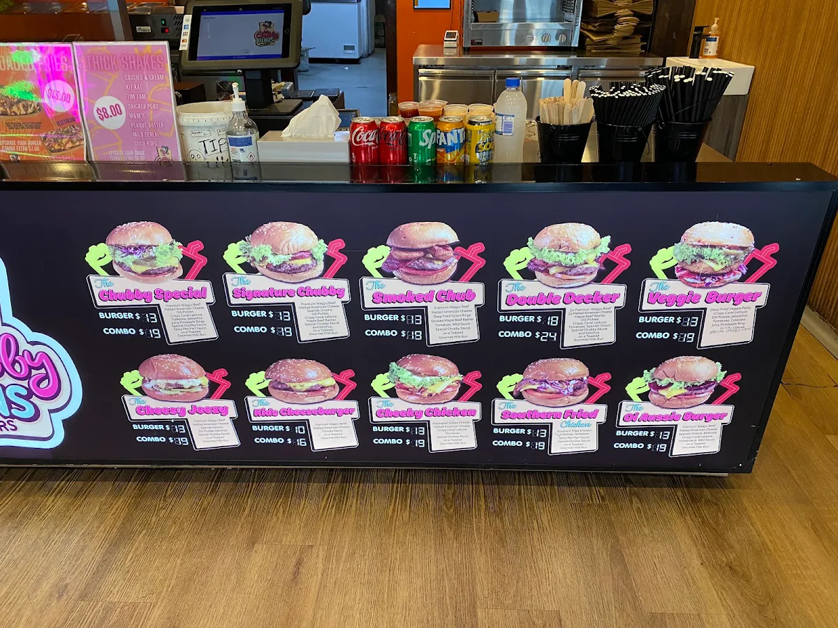 Menu, Chubby Buns Burgers Croydon Park