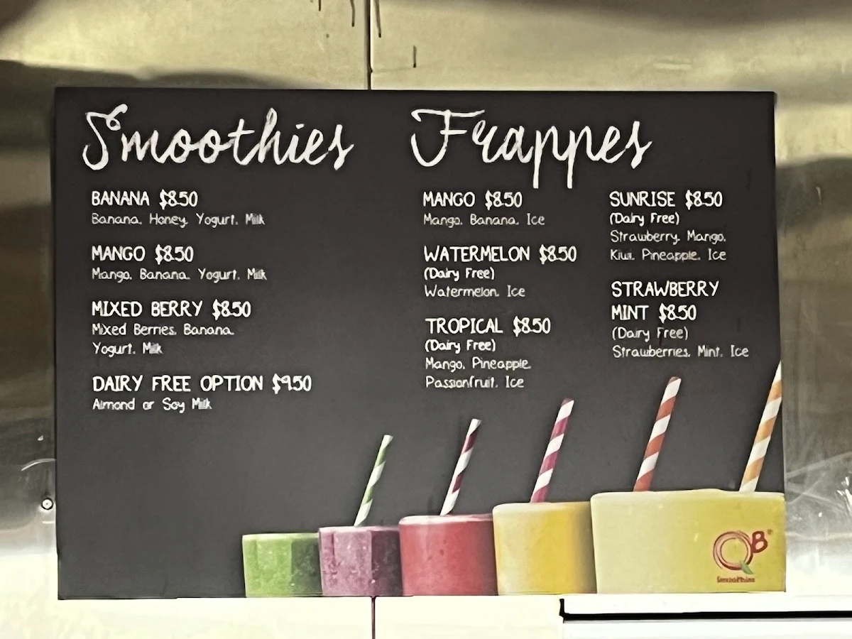 Menu, Sanders Kiosk
