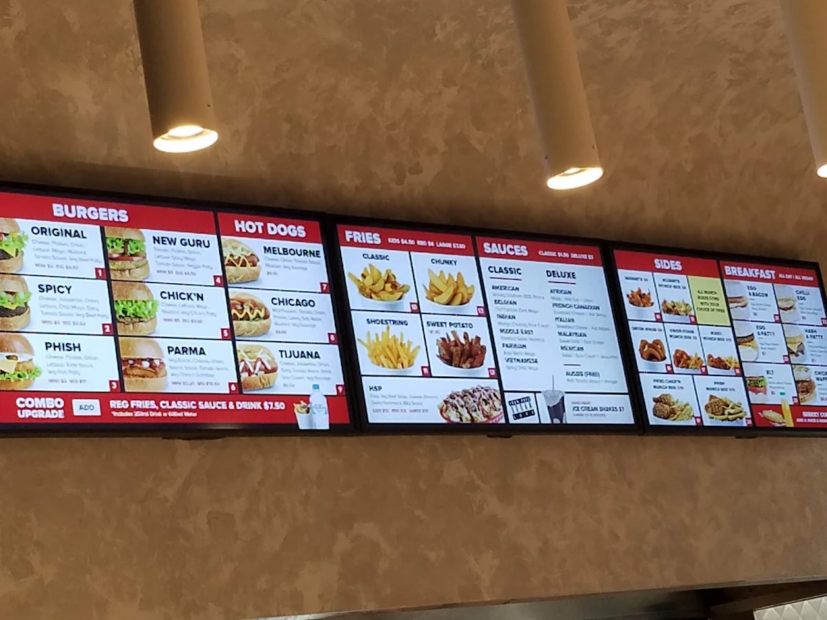 Menu, Lord of the Fries - Southern Cross Station