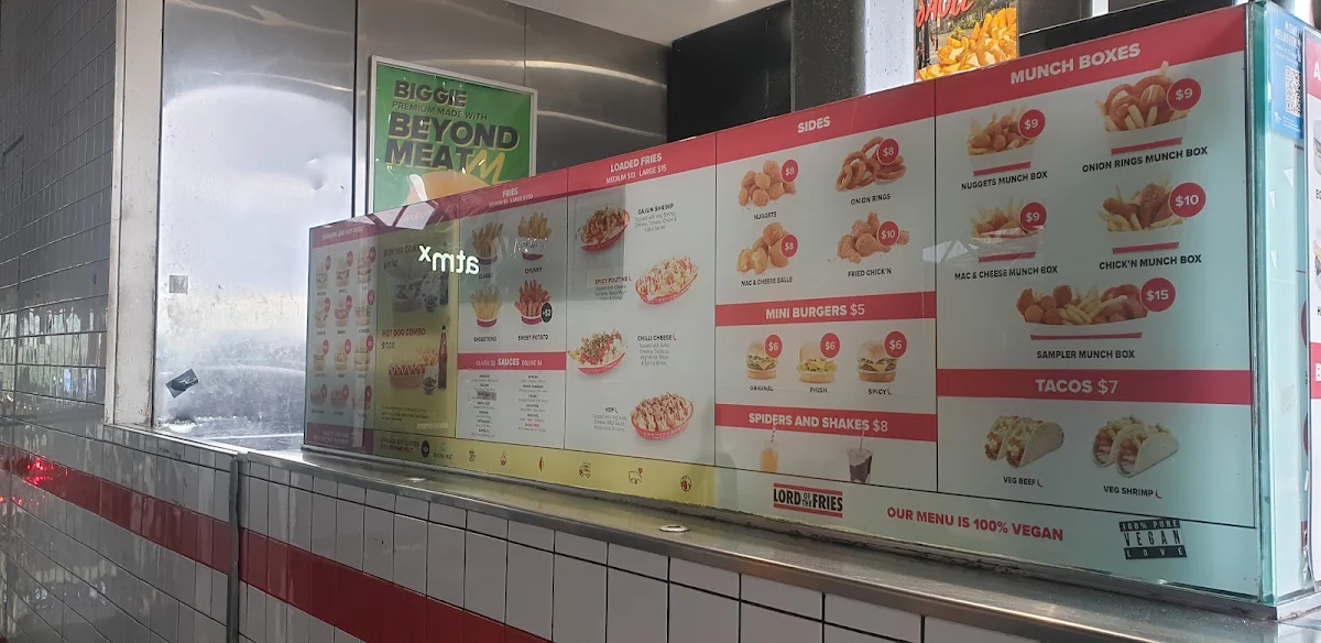 Menu, Lord of the Fries - Southern Cross Station