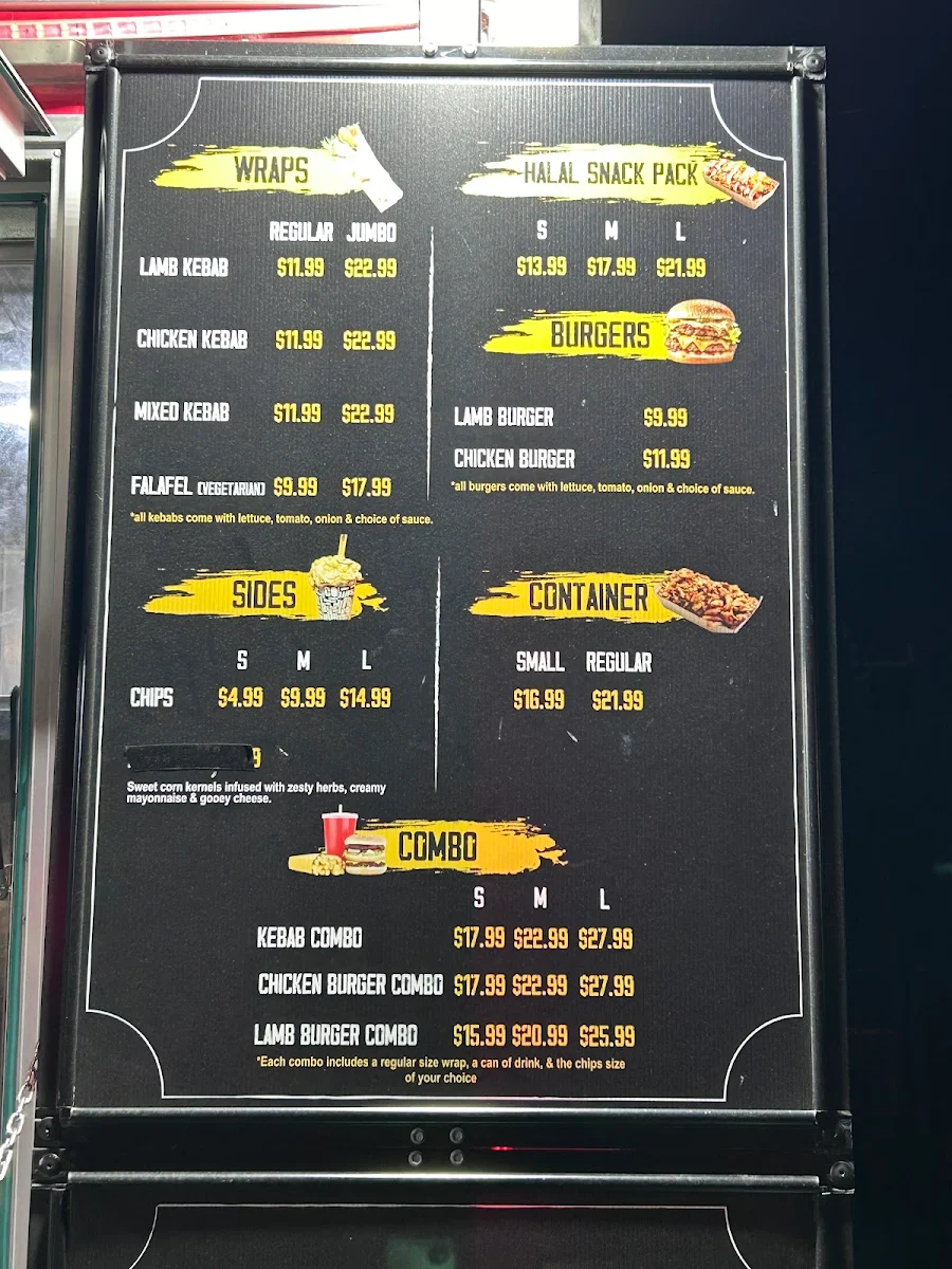 Menu, Brothers Foodies ( Kebab and Burger)