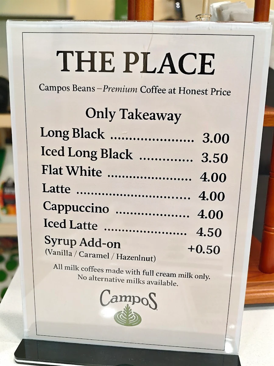 Menu, The place