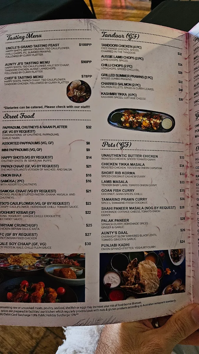 Menu, Don't Tell Aunty