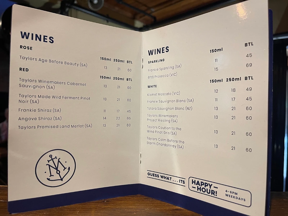 Menu, Murphys