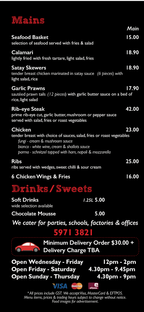 Menu, Pizza This Pizza That