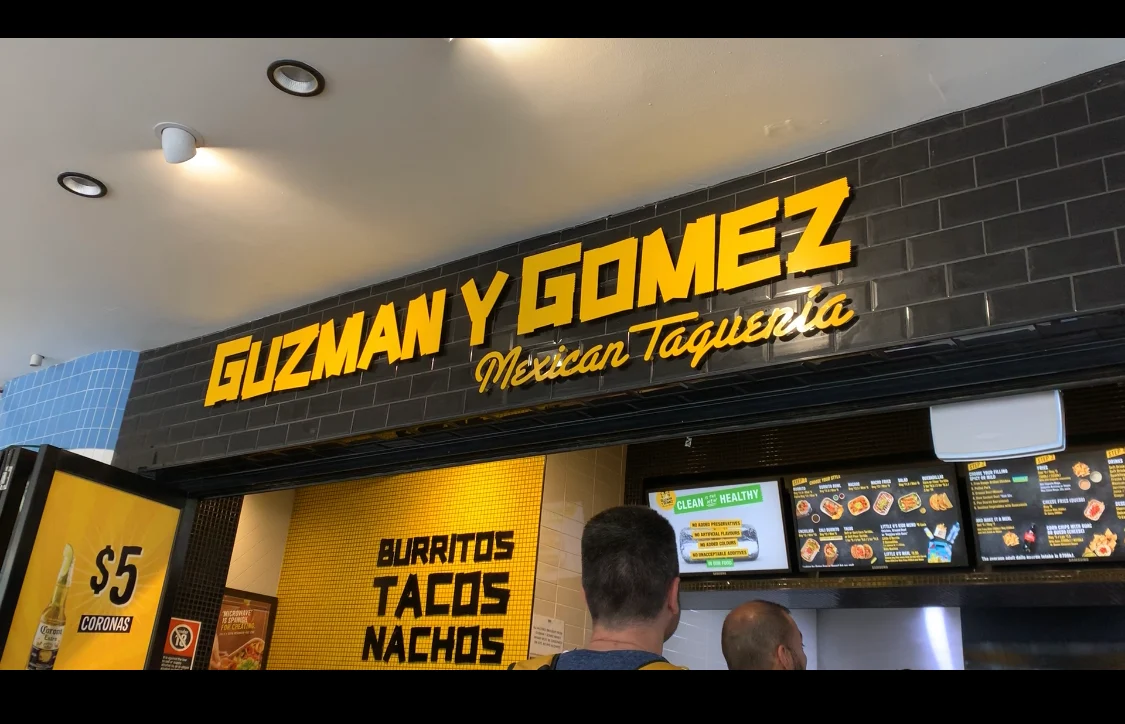 Menu, Guzman y Gomez - Manly