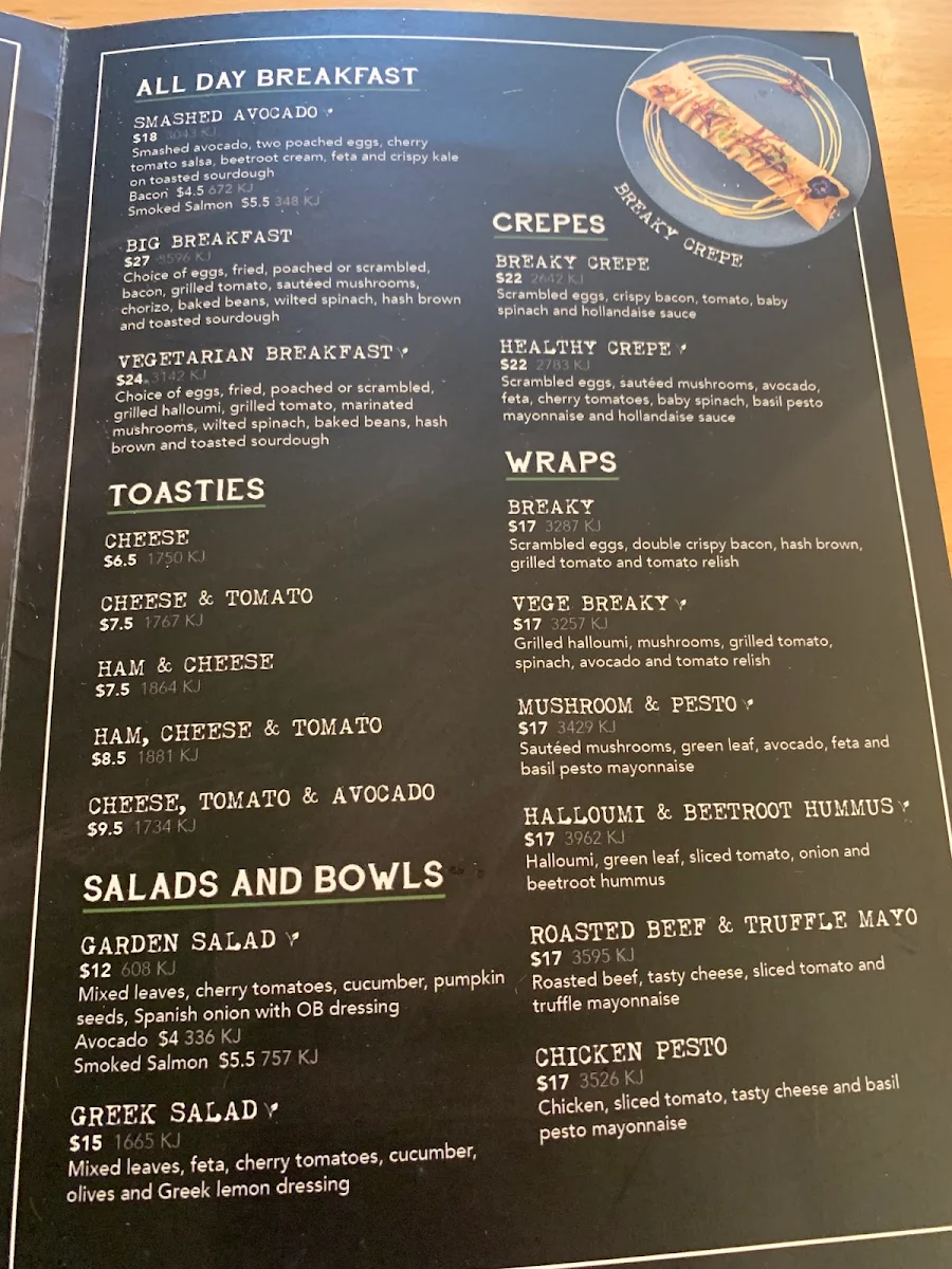 Menu, Oliver Brown