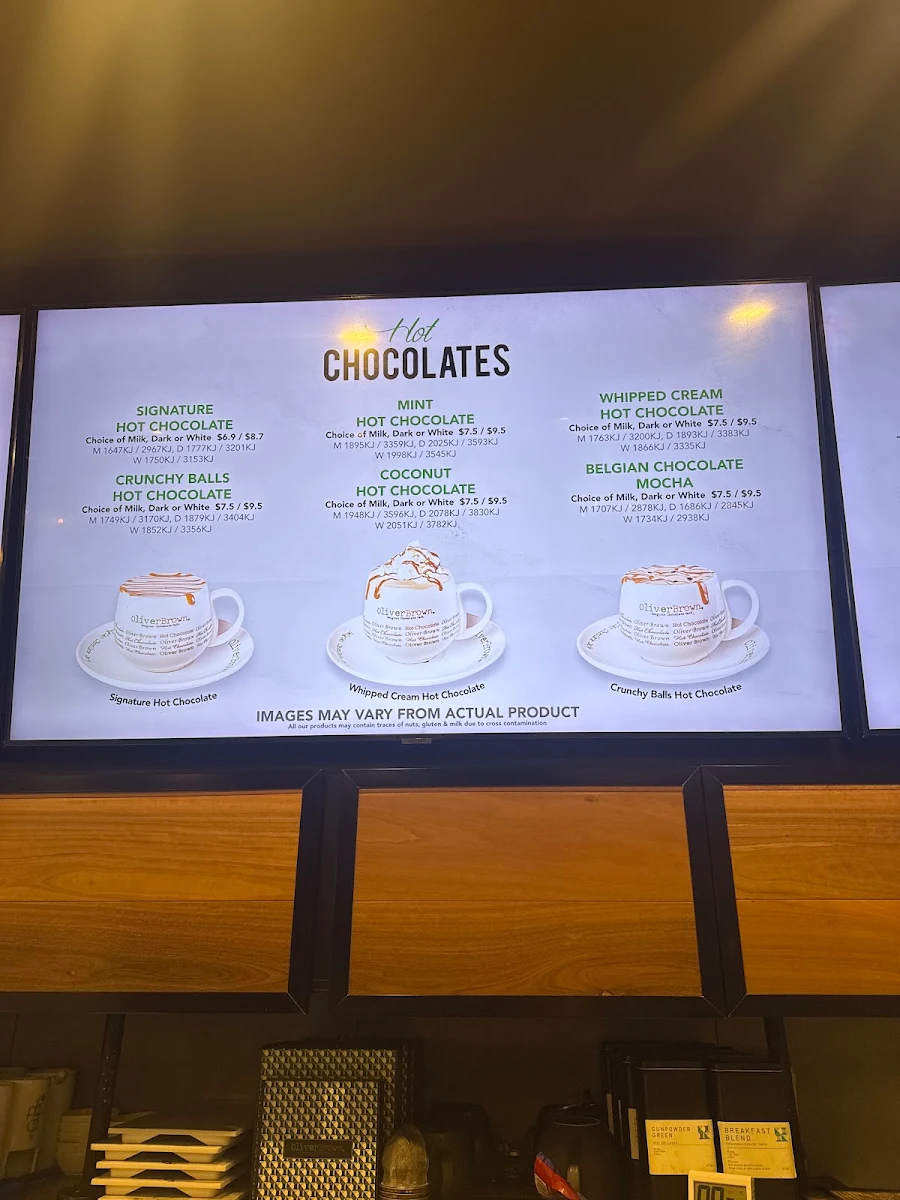 Menu, Oliver Brown