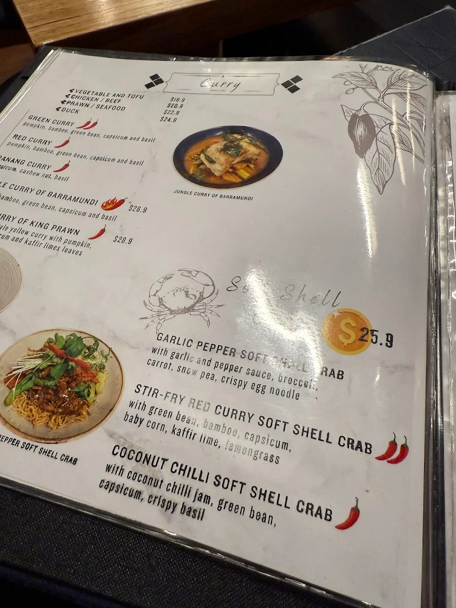 Menu, Siriphen Thai Restaurant (Brighton)