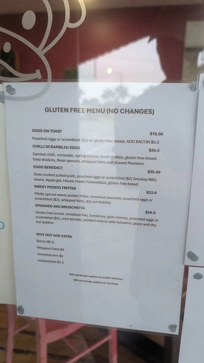 Menu, Funkey Monkey Cafe