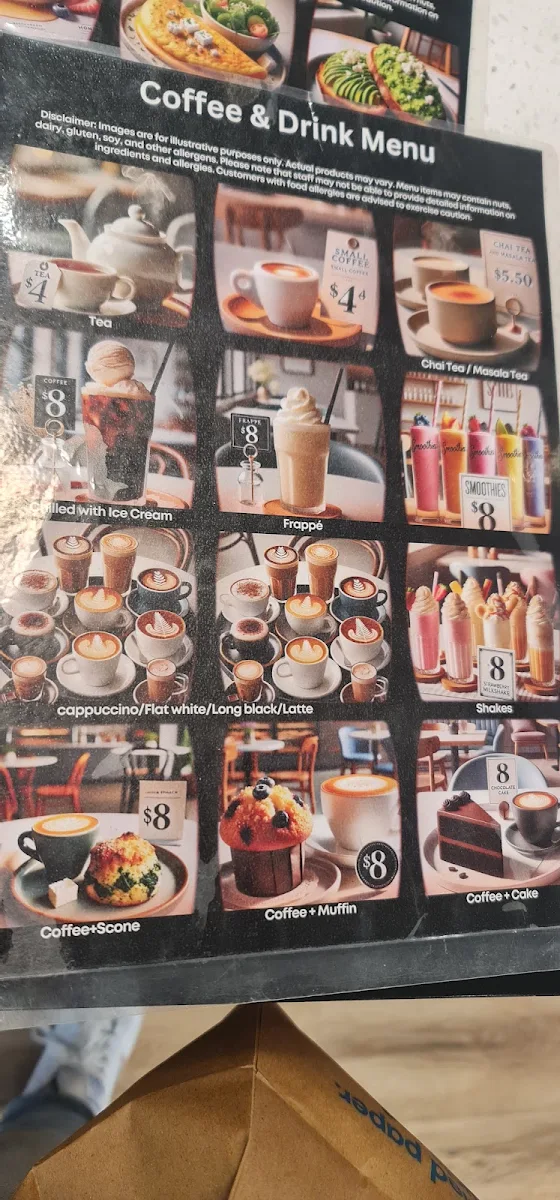 Menu, Caffissimo Kardinya