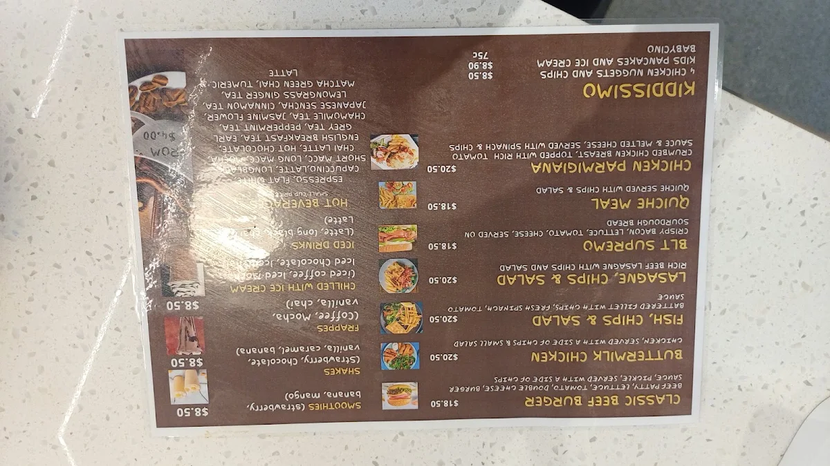 Menu, Caffissimo Kardinya