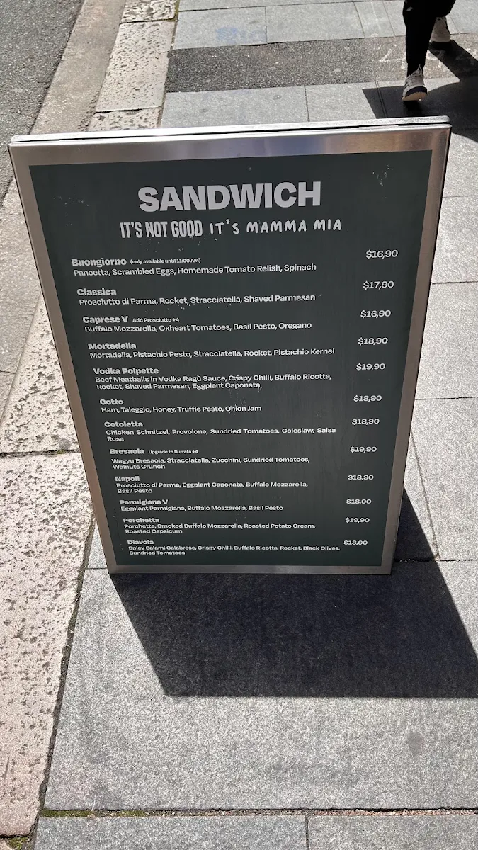 Menu, SALUMERIE - Sydney CBD