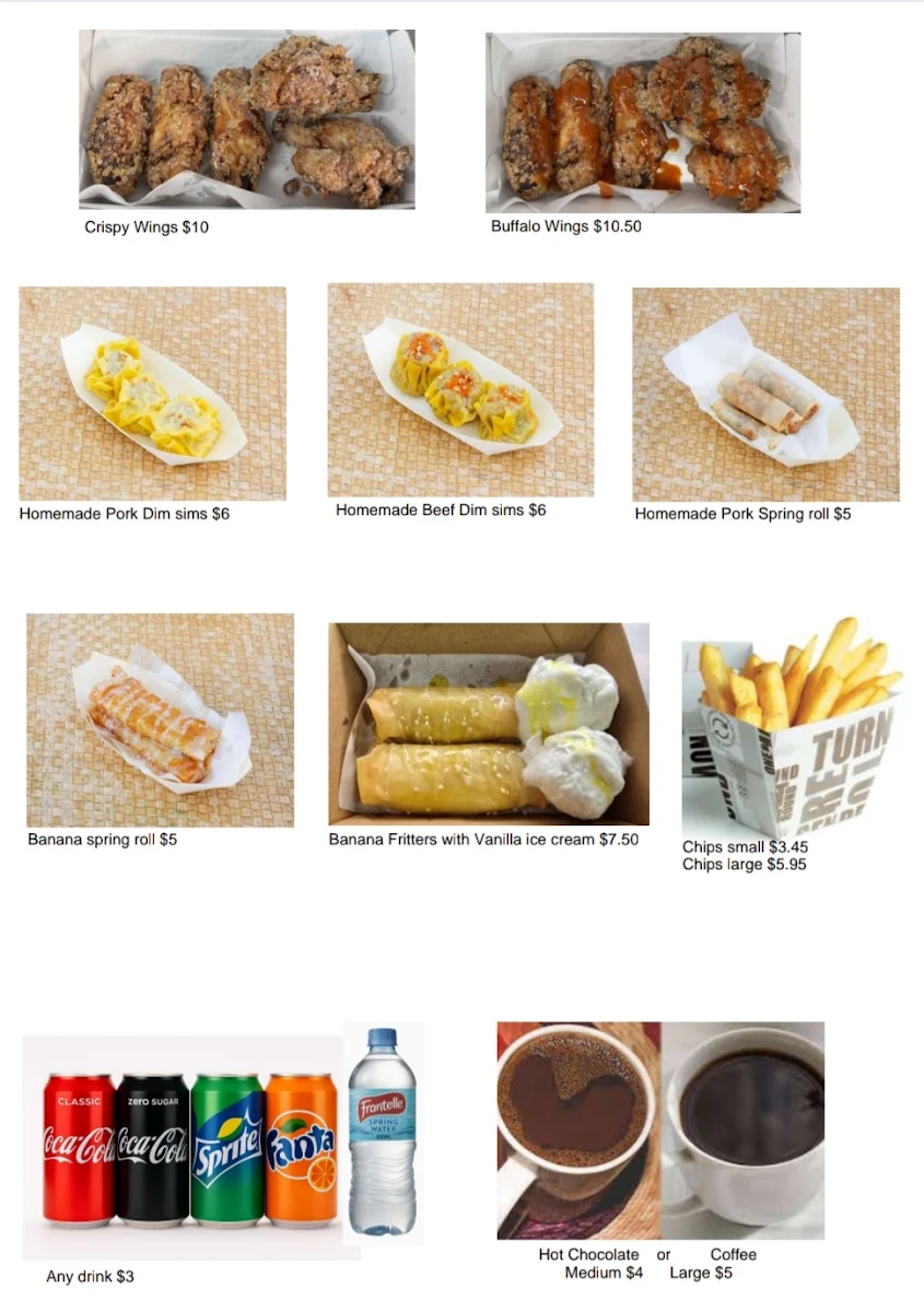 Menu, Sarap Sa Straya Filipino-Australian Fusion Cuisine