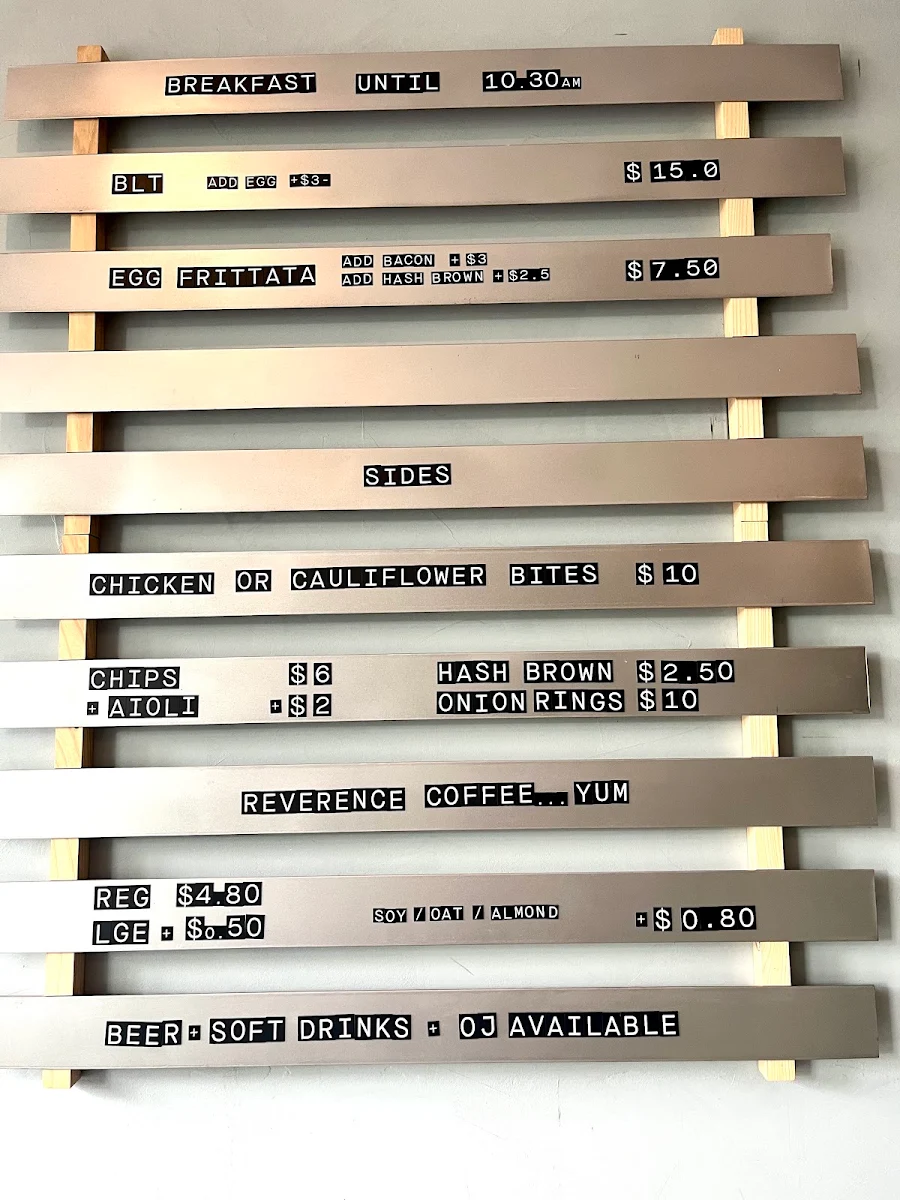 Menu, Olmate's Southbank: Sangas & Coffee